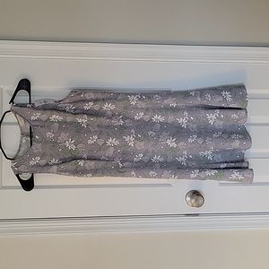 Loft Outlet gray floral dress Size 4